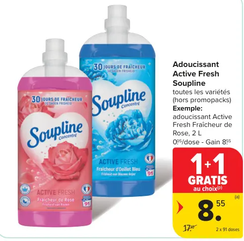 Offre: Adoucissant Active Fresh Soupline