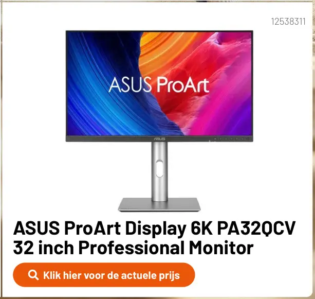 Promotie: ASUS ProArt Display 6K PA320CV 32 inch Professional Monitor