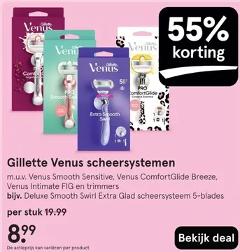 Aanbieding: Gillette Venus scheersystemen