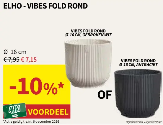 Promotie: Elho Vibes fold rond