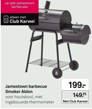Aanbieding: Jamestown barbecue Smoker Aldon