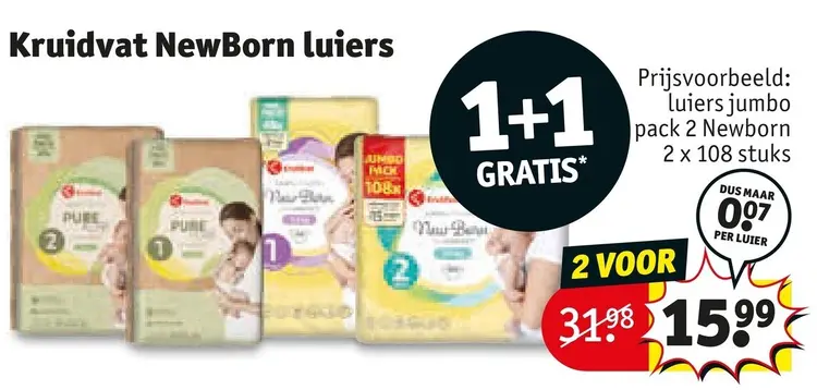 Aanbieding: Kruidvat NewBorn luiers