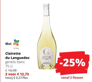 Aanbieding: Clairette du Languedoc genelis blanc