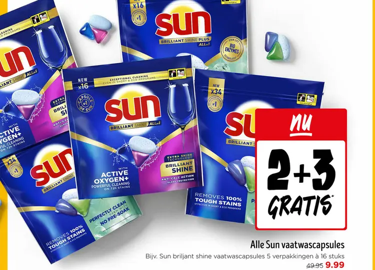 Aanbieding: Sun vaatwascapsules