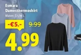 Aanbieding: Damesthermoshirt