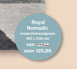 Aanbieding: Royal Nomadic cream / mineralgreen