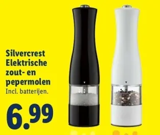 Aanbieding: Elektrische zout- en pepermolen
