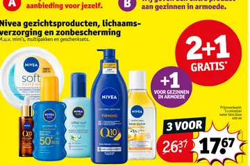 Aanbieding: Nivea gezichtsproducten, lichaamsverzorging en zonbescherming