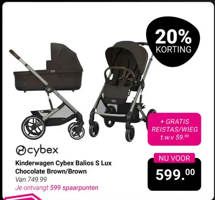 Aanbieding: Kinderwagen Cybex Balios S Lux Chocolate Brown/brown