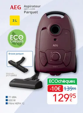 Offre: Aspirateur AB51-C2DR Parquet