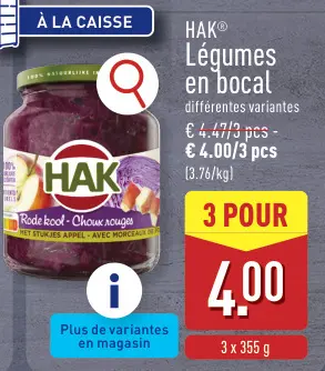 Offre: Légumes en bocal