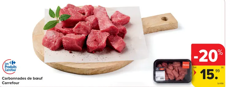 Offre: Carbonnades de bœuf