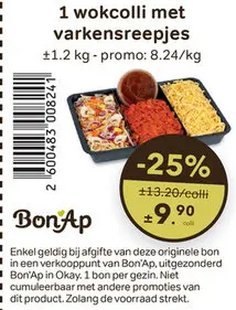 Promotie: wokcolli met varkensreepjes