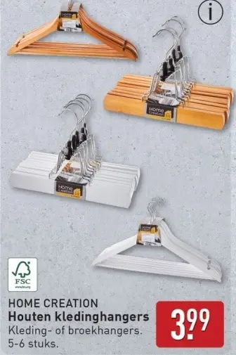 Aanbieding: Houten kledinghangers