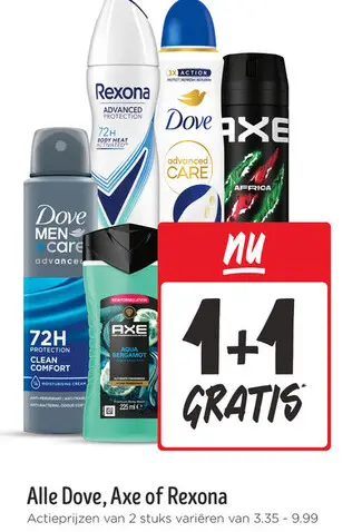 Aanbieding: Alle Dove, Axe of Rexona