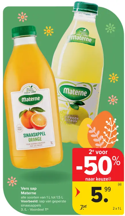 Promotie: Vers sap