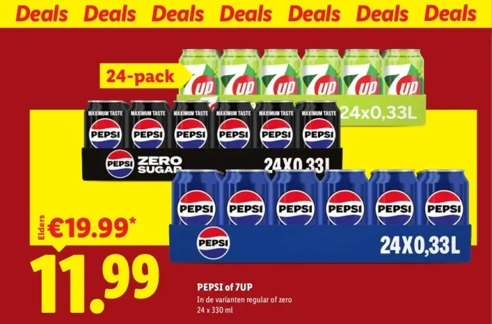 Aanbieding: Pepsi of 7UP
