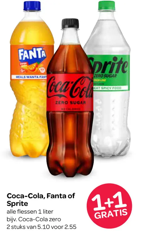 Aanbieding: Coca-Cola, Fanta of Sprite