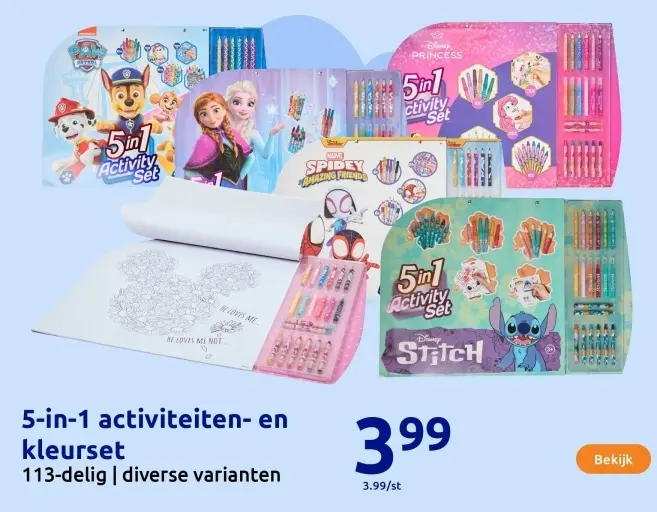 Aanbieding: 5-in-1 activiteiten- en kleurset