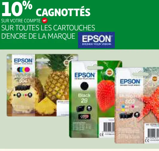 Offre: Cartouches d'encre