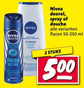 Aanbieding: Nivea deorol, spray of douche