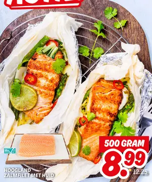 Aanbieding: Hoogland zalmfilet met huid