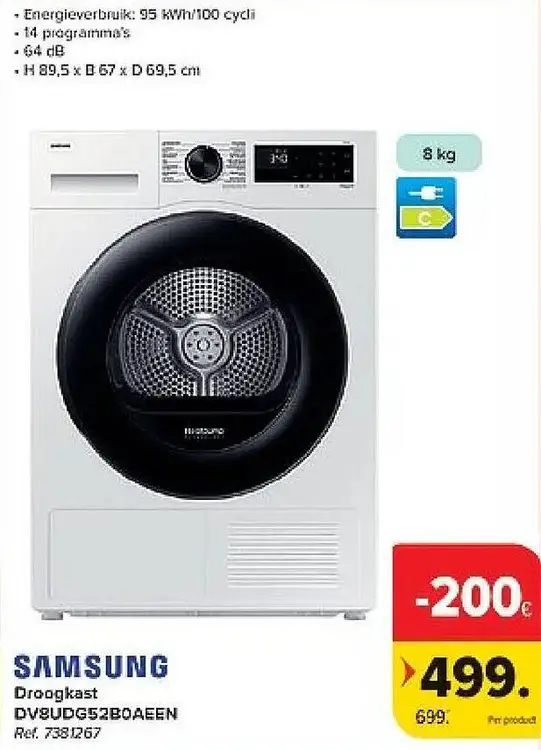 Promotie: Droogkast DV80TA020AE