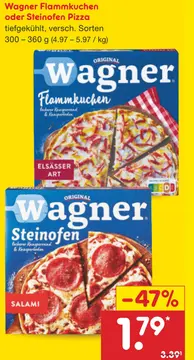 Aanbieding: Wagner Flammkuchen oder Steinofen Pizza