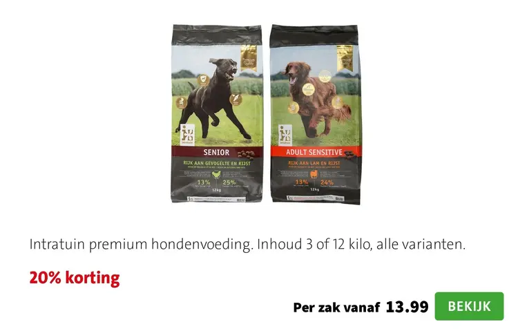 Aanbieding: Intratuin premium hondenvoeding