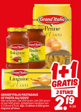 Aanbieding: Grand'Italia Pastasaus of Pasta all'Uovo