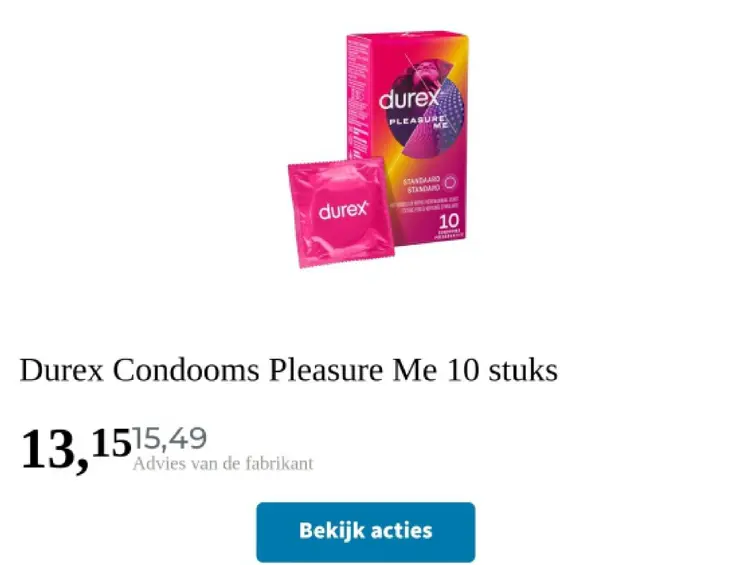 Promotie: Condooms Pleasure Me