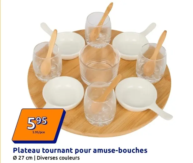 Offre: Plateau tournant pour amuse-bouches