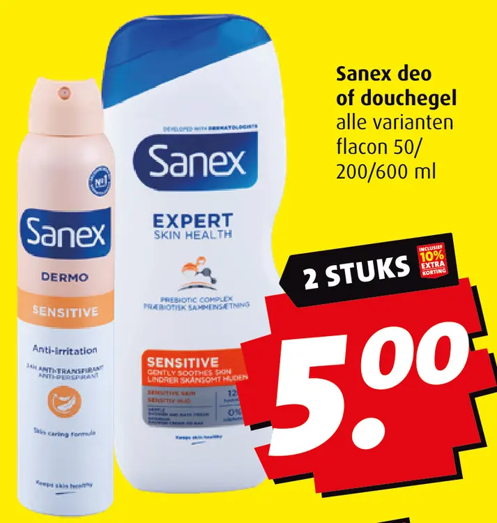Aanbieding: Sanex deo of douchegel
