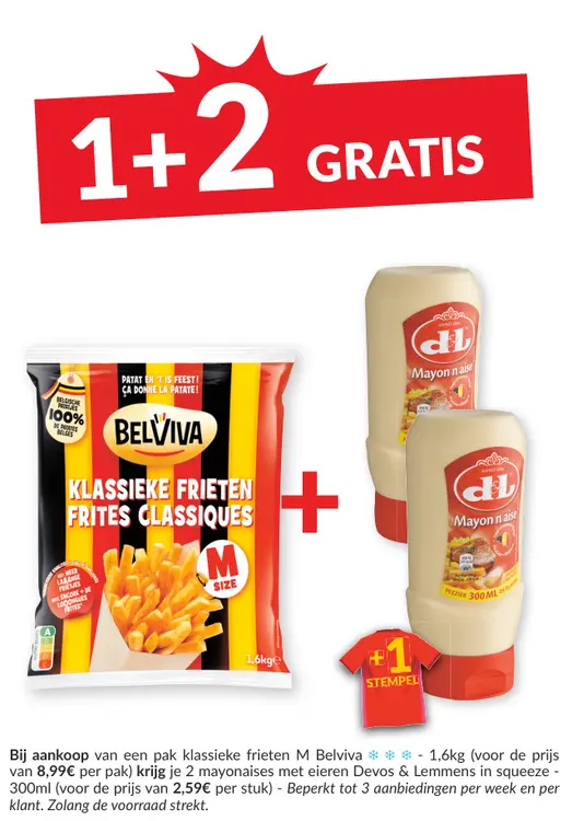 Promotie: Klassieke frieten + gratis saus