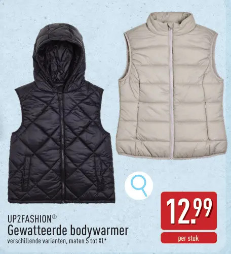 Promotie: UP2FASHION® Gewatteerde bodywarmer