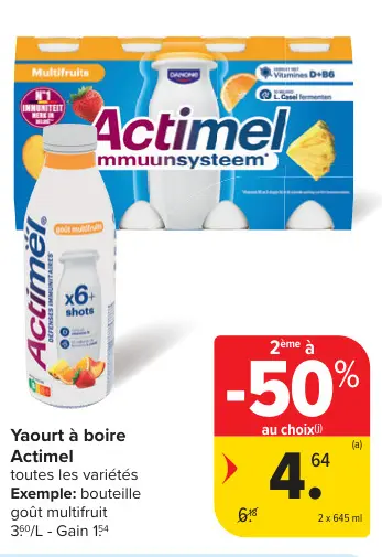 Offre: Yaourt à boire Actimel