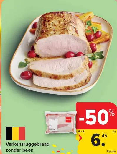 Promotie: Varkensruggebraad zonder been