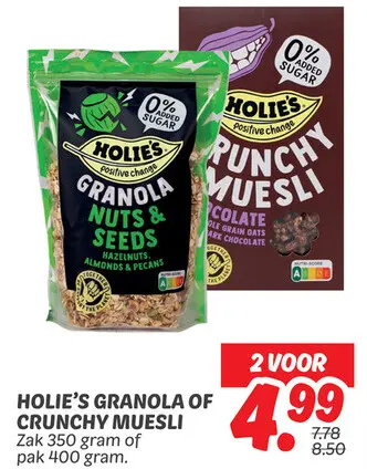 Aanbieding: Granola of crunchy muesli