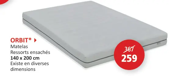 Offre: Matelas Orbit