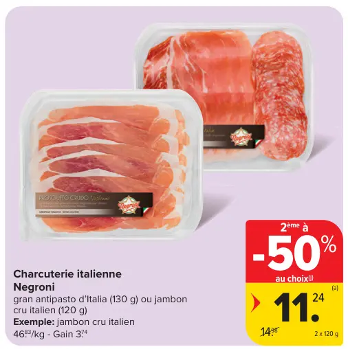 Offre: Charcuterie italienne