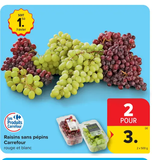 Offre: Raisins sans pépins