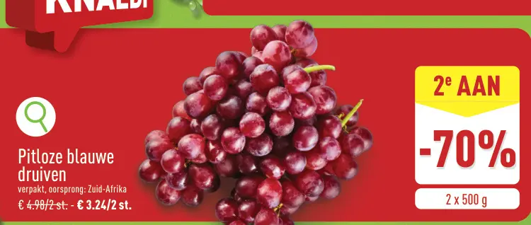 Promotie: Pitloze blauwe druiven