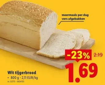 Promotie: Wit tijgerbrood