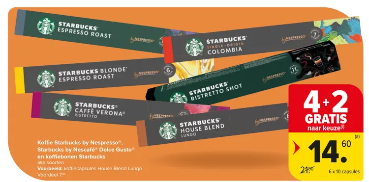 Promotie: Koffie Starbucks
