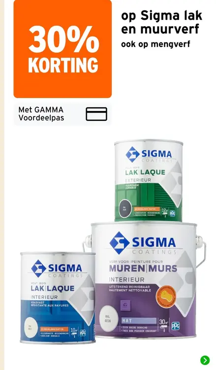 Aanbieding: Sigma lak en muurverf