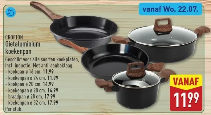 Aanbieding: Gietaluminium koekenpan