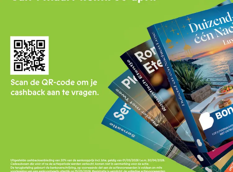 Promotie: Cashback aanbieding