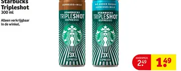 Aanbieding: Starbucks Tripleshot