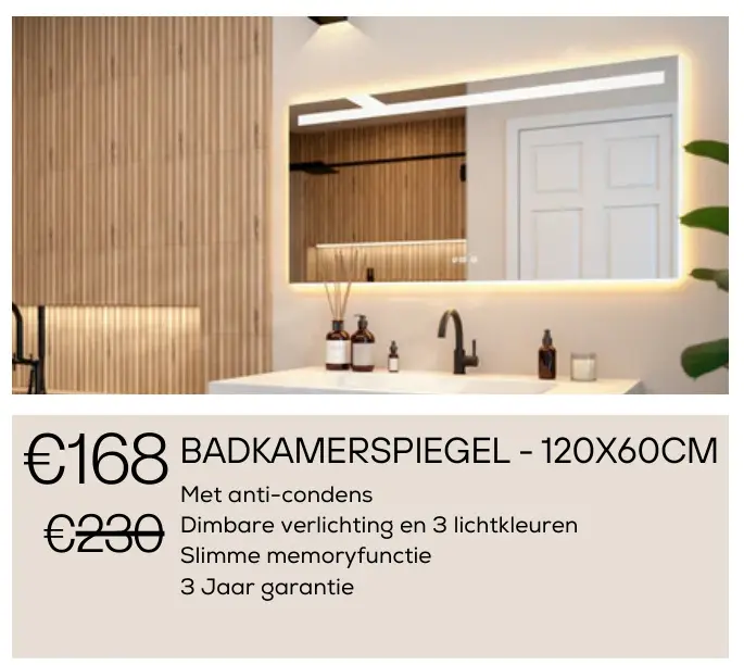 Promotie: Badkamerspiegel - 120x60cm
