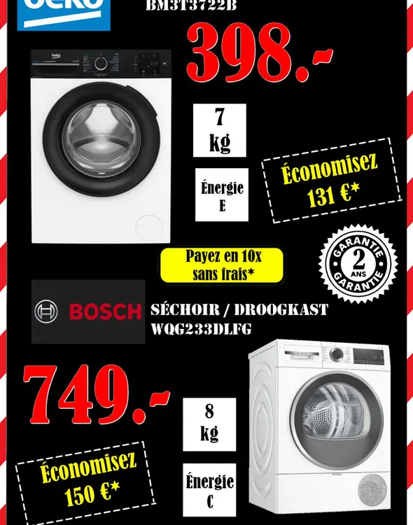 Offre: Lave-linge Beko